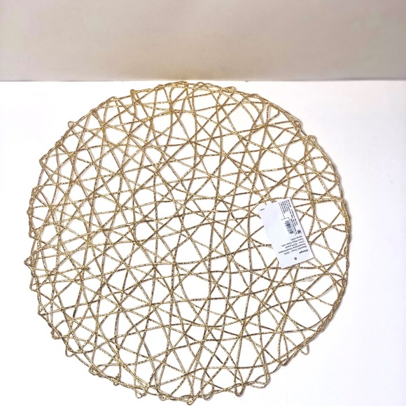 Room Essentials Other - Set of 4 Room Essentials Gold Woven